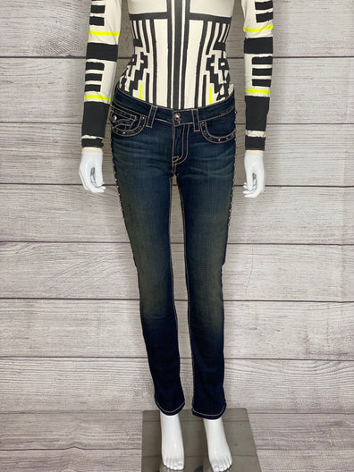 Skull & Crystal Embellished Jeans